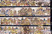 The great Chola temples of Tamil Nadu - The Brihadishwara Temple of Thanjavur. Brihadnayaki Temple (Amman temple) the mandapa ceiling with 19th century paintings of Shaiva legends.